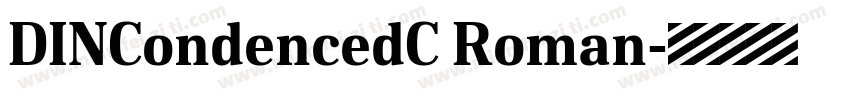 DINCondencedC Roman字体转换
